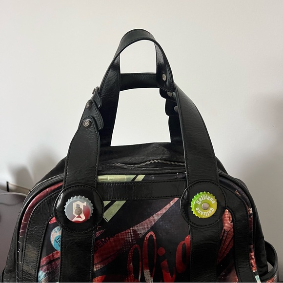 Authenticated - John Galliano - 90s Bottle Cap Handle Bag Purse - Picture 4 of 14